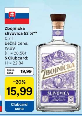 Zbojnícka slivovica 52 %