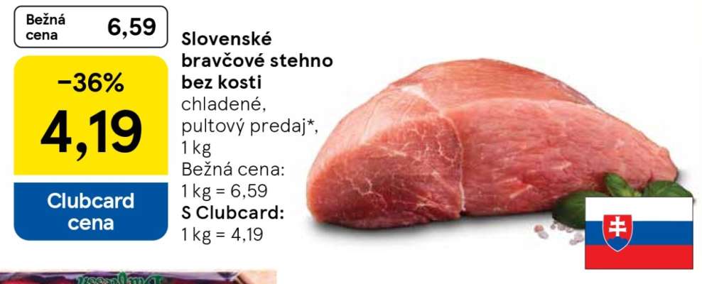 Slovenské bravčové stehno bez kosti