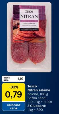 Tesco Nitran saláma