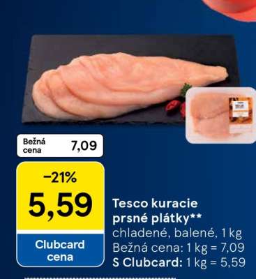 Tesco kuracie prsnè plátky