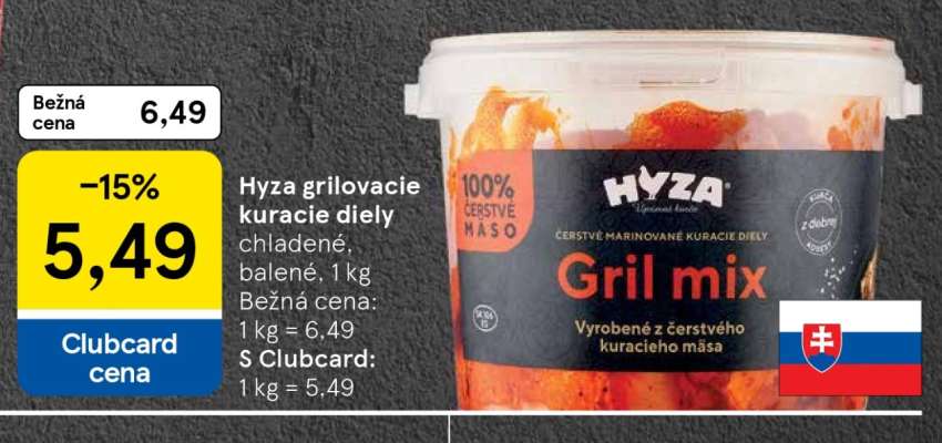 Hyza grilovacie kuracie diely
