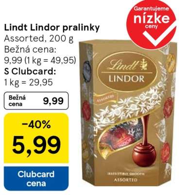 Lindt Lindor pralinky