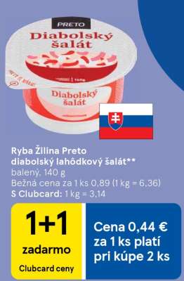 Ryba Žilina Preto diabolský lahôdkový šalát