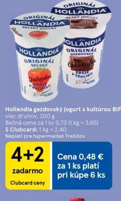Hollandia gazdovský jogurt s kultúrou BiFi**