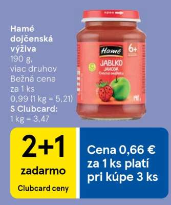 Hamé dojčenská výživa