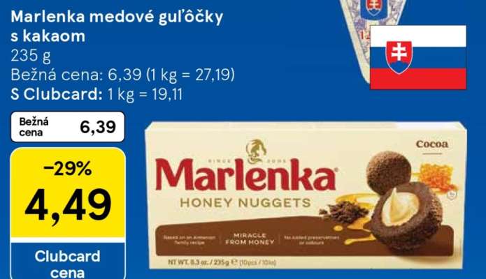 Marlenka medové guľôčky s kakaom