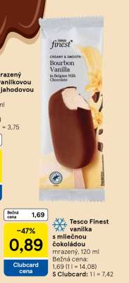 Tesco Finest vanilka s mliečnou čokoládou