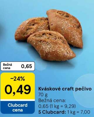 Kváskové craft pečivo