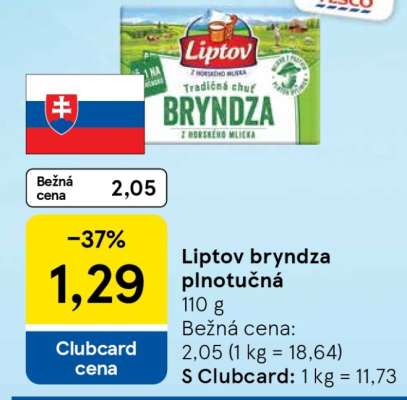 LIPTOV BRYNDZA PLNOTUČNÁ