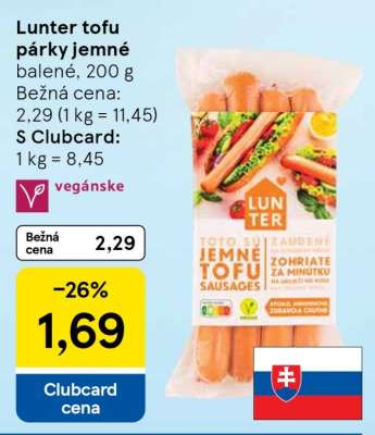 Lunter tofu párky jemné