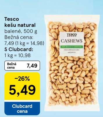 Tesco kešu natural