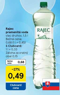 RAJEC Pramenitá voda