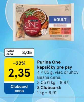PURINA ONE Kapsičky pre psy