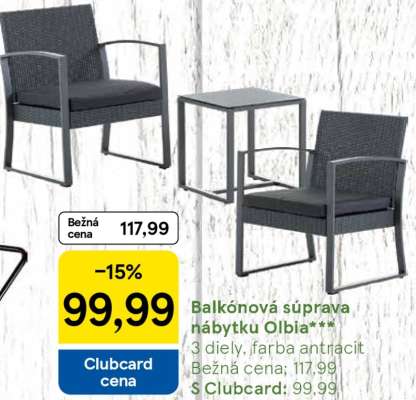 Balkónová súprava nábytku Olbia***