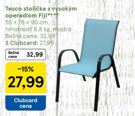 Tesco stolička s vysokým operadlom Fiji*****