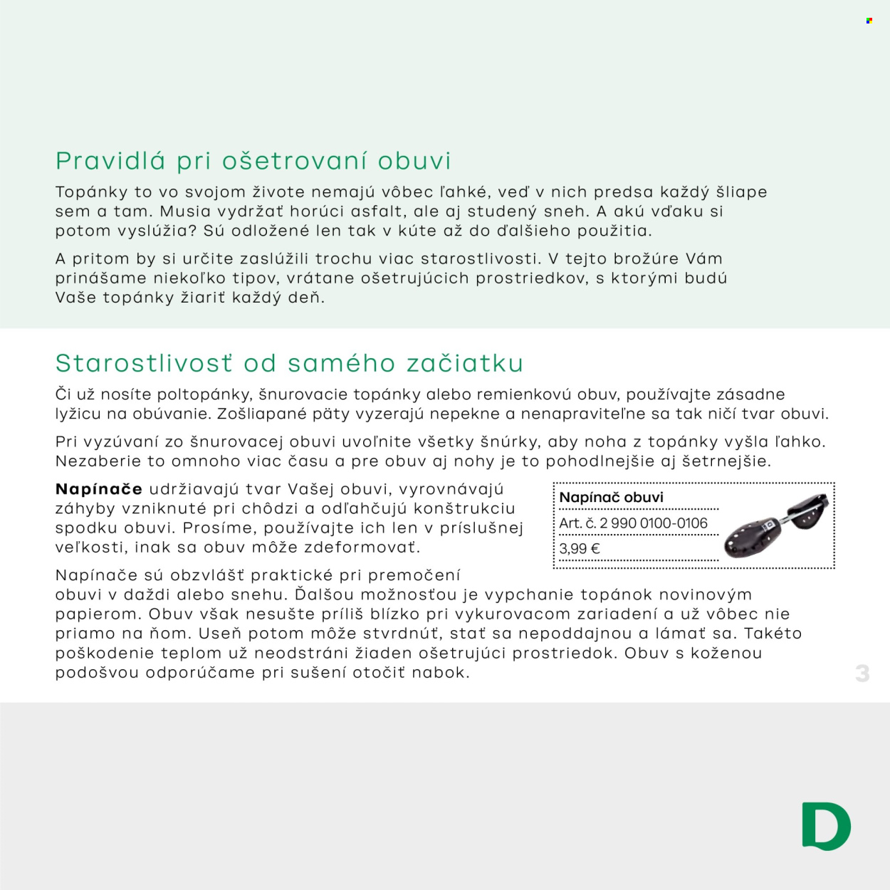 Leták Deichmann. Strana 1