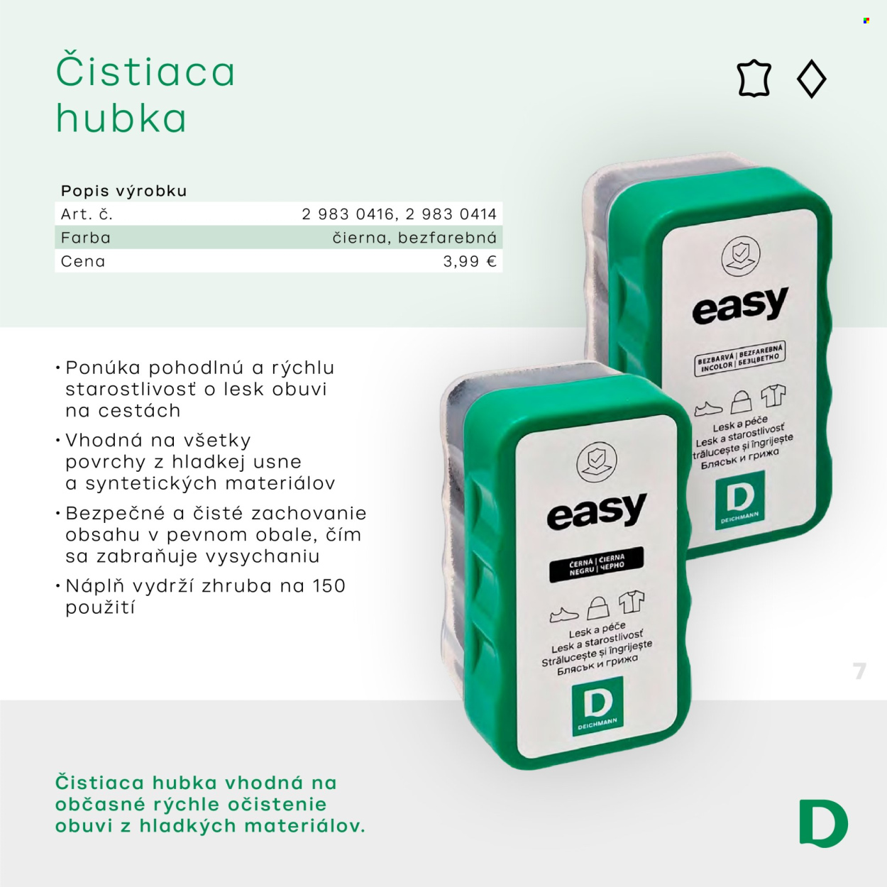 Leták Deichmann. Strana 1