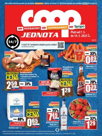Leták COOP Jednota - 7.5.2025 - 14.5.2025.