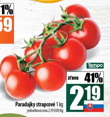 Paradajky strapcové 1 kg