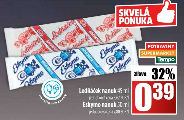 Ledňáček nanuk 45 ml / Eskymo nanuk 50 ml