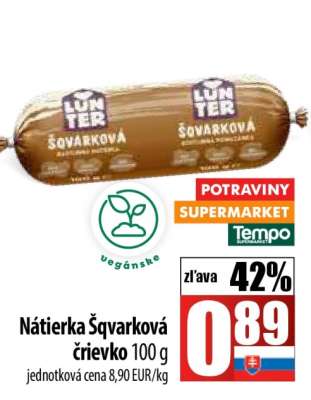 Nátierka Šqvarková črievko 100 g