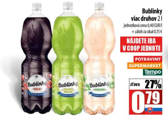 Bublinky viac druhov 2 l