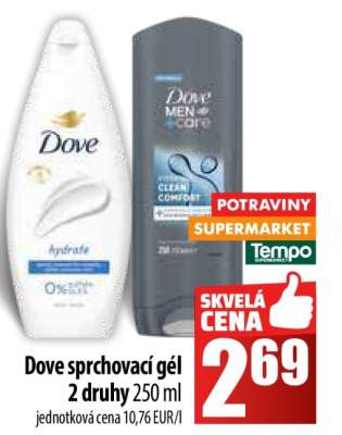 Dove sprchovací gél 2 druhy