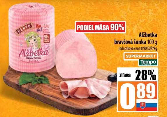 Alžbetka bravčová šunka 100 g