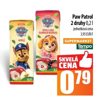 Paw Patrol 2 druhy 0,2l
