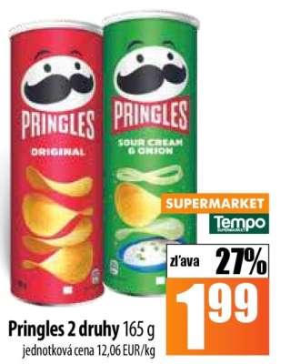 Pringles 2 druhy 165 g