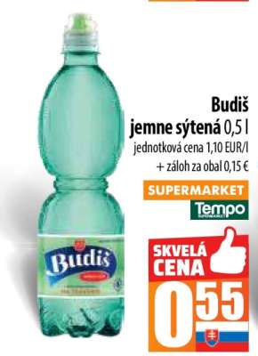 Budiš jemne sýtená 0,5 l