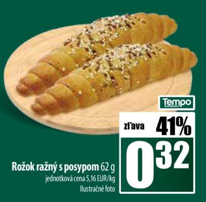 Rožok ražný s posypom 62 g