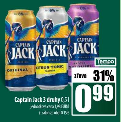 Captain Jack 3 druhy 0,5 l