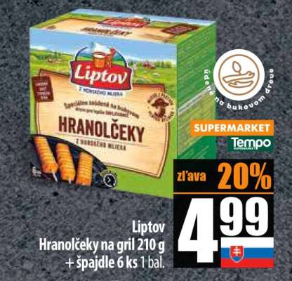 Liptov Hranolčeky na gril 210 g + špajdle 6 ks