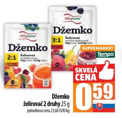 Džemko želírovací 2 druhy 25 g
