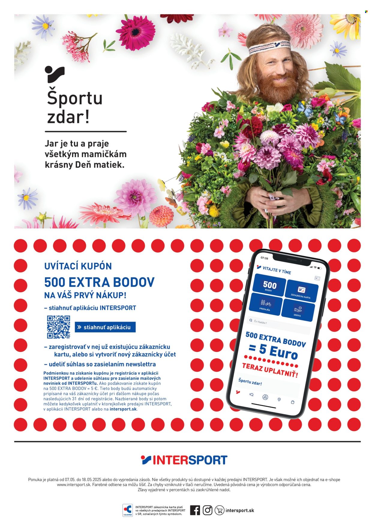 Leták Intersport - 7.5.2025 - 18.5.2025. Strana 1