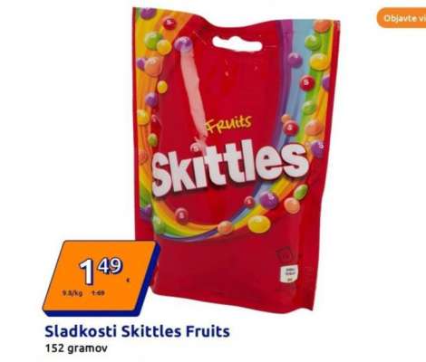 Sladkosti Skittles Fruits