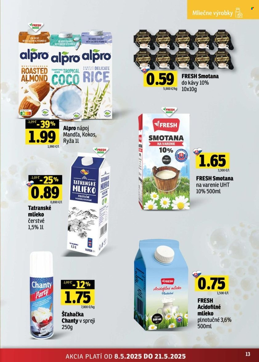 Leták FRESH - 8.5.2025 - 21.5.2025. Strana 1