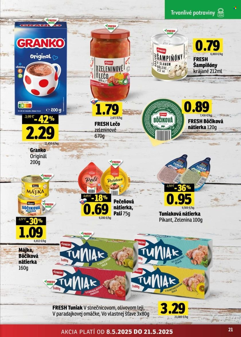 Leták FRESH - 8.5.2025 - 21.5.2025. Strana 1