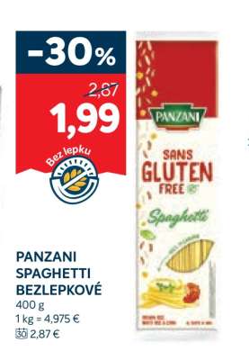 PANZANI Spaghetti bezlepkové