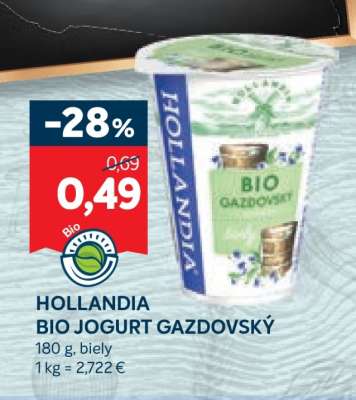 HOLLANDIA BIO Jogurt gazdovský