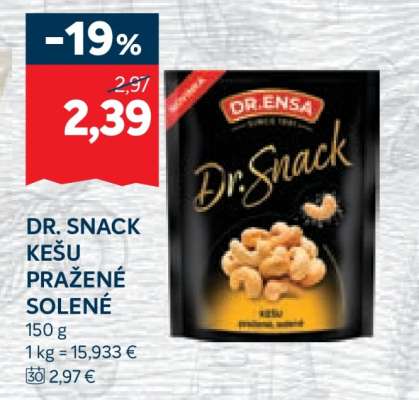 DR. SNACK Kešu pražené solené