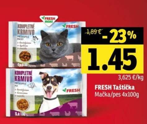 FRESH Taštička Mačka/pes 4x100g