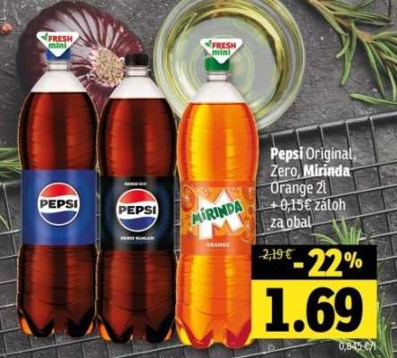 Pepsi Original, Zero, Mirinda Orange