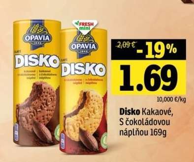 Disko Kakaové, S čokoládovou náplní 169g