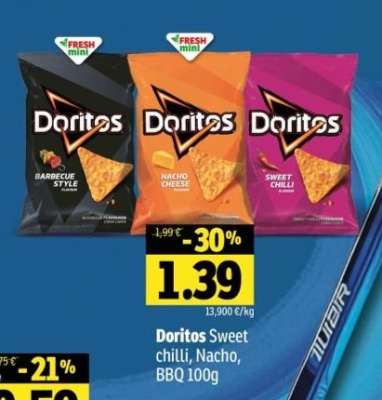 Doritos Sweet chilli, Nacho, BBQ 100g
