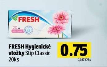 FRESH Hygienické vložky Slip Classic