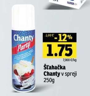 Šľahačka Chanty v spreji