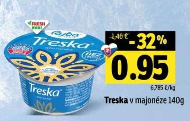 Treska v majonéze 140g