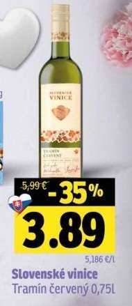 Slovenské vinice Tramín červený 0,75l